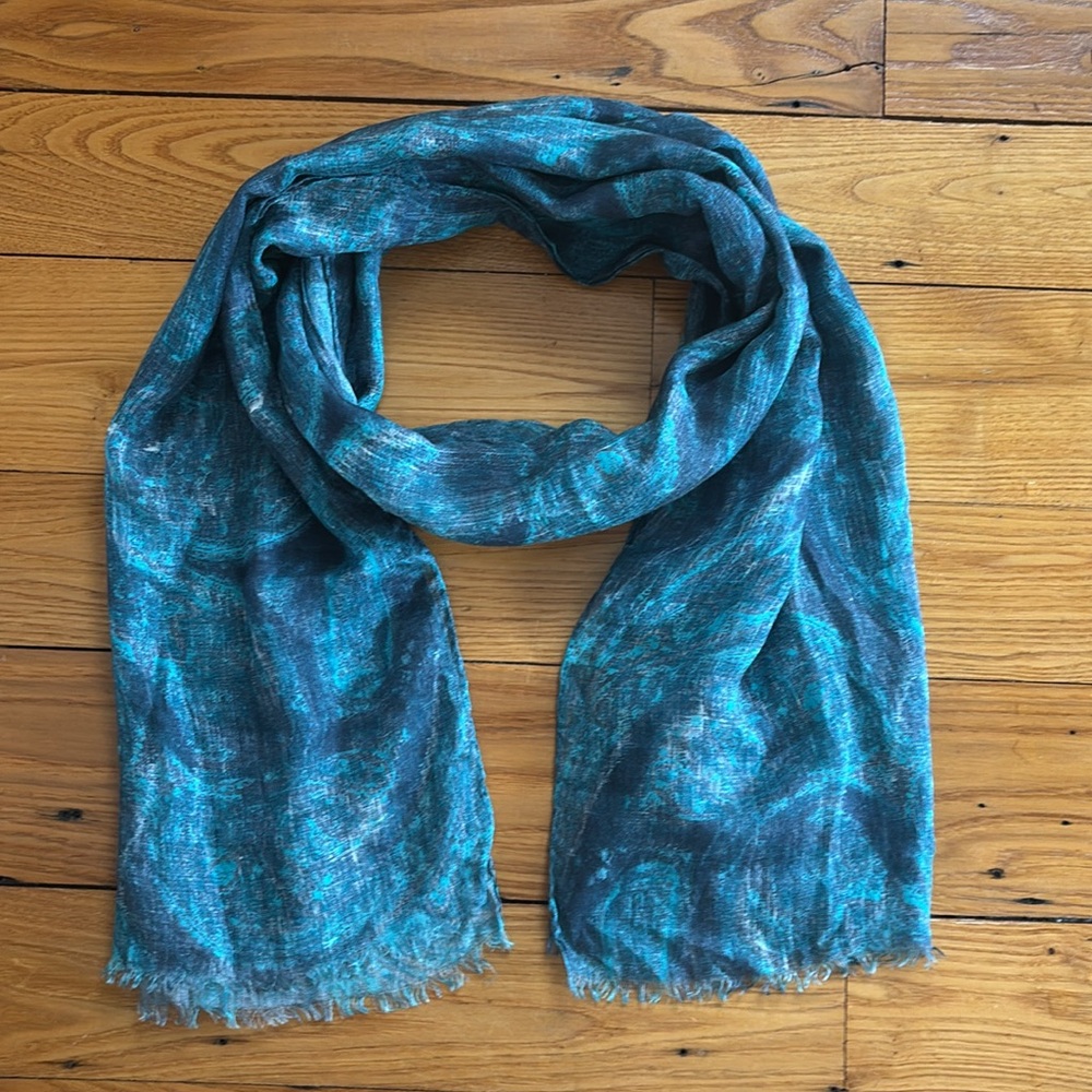 Kiton silk scarf 24” by 76”